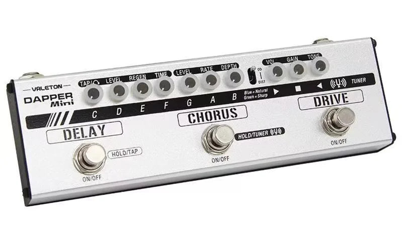 Valeton Dapper Electric Guitar Effects Single-Board Pre-Amplifier Distortion Overload Compression Reverb DI Box for Bass Players