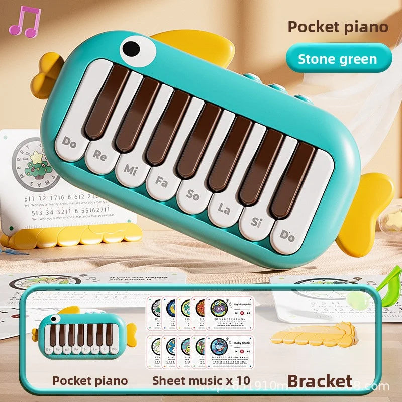 Montessori Baby Music Instrument Electronic Pocket Piano Keyboard Musical Instruments Educational Toy Early Learning for Kids