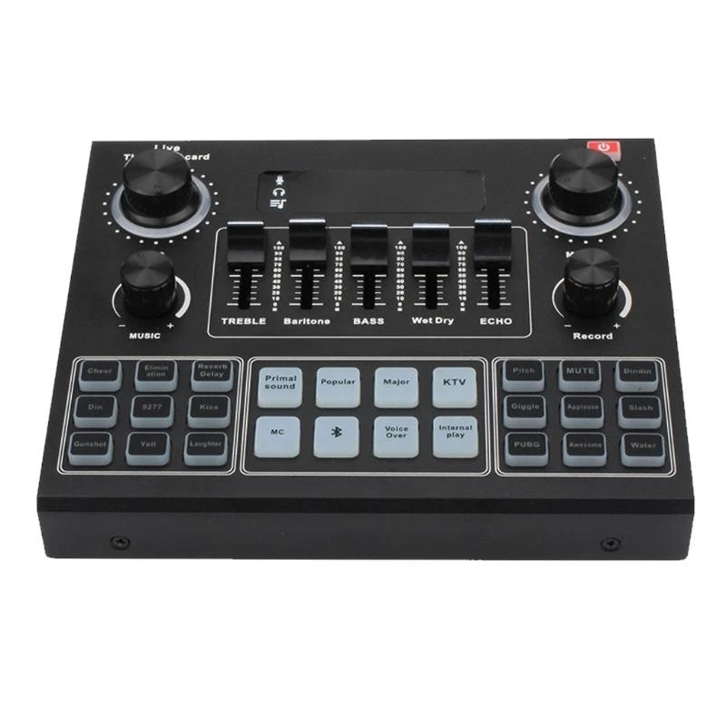 U55C USB External Mixer Sound Board 1Set Mixer Sound Board Mobile Computer for Microphone Streaming Recording