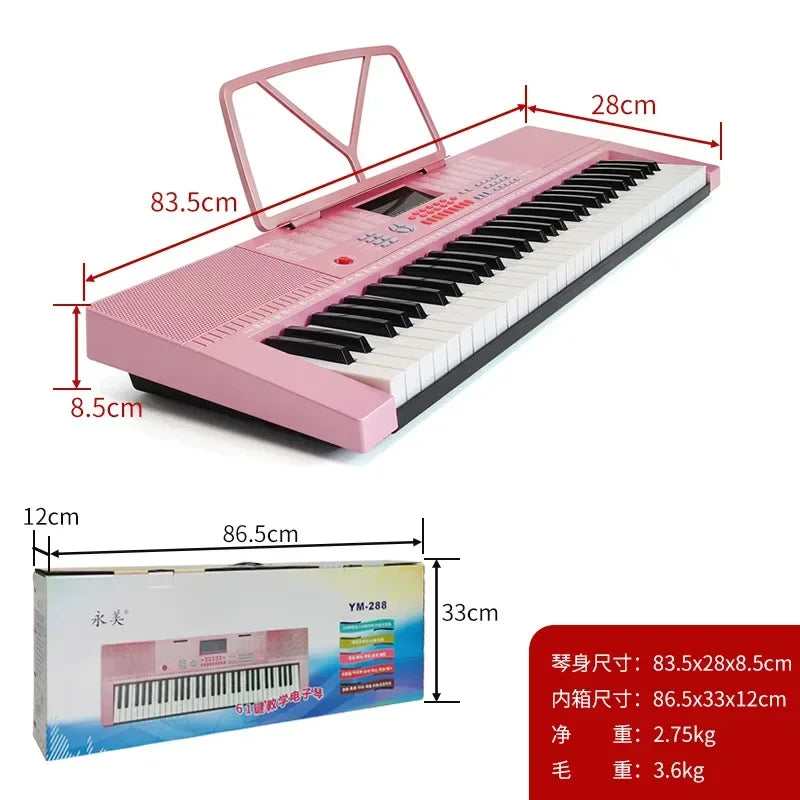 61 Key Electronic Piano Keyboard Introduction Learn Professional Electronic Piano Electric Musical Instrument Electronic Organ