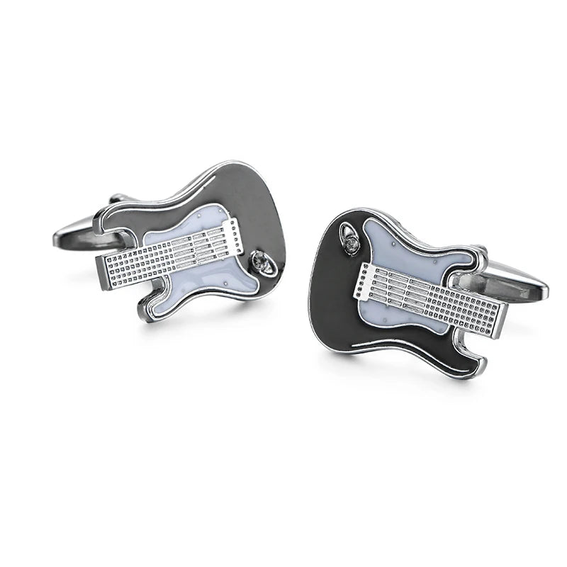 New music symbols music equipment design metal cufflinks copper material fashionable style men's French shirt cufflinks