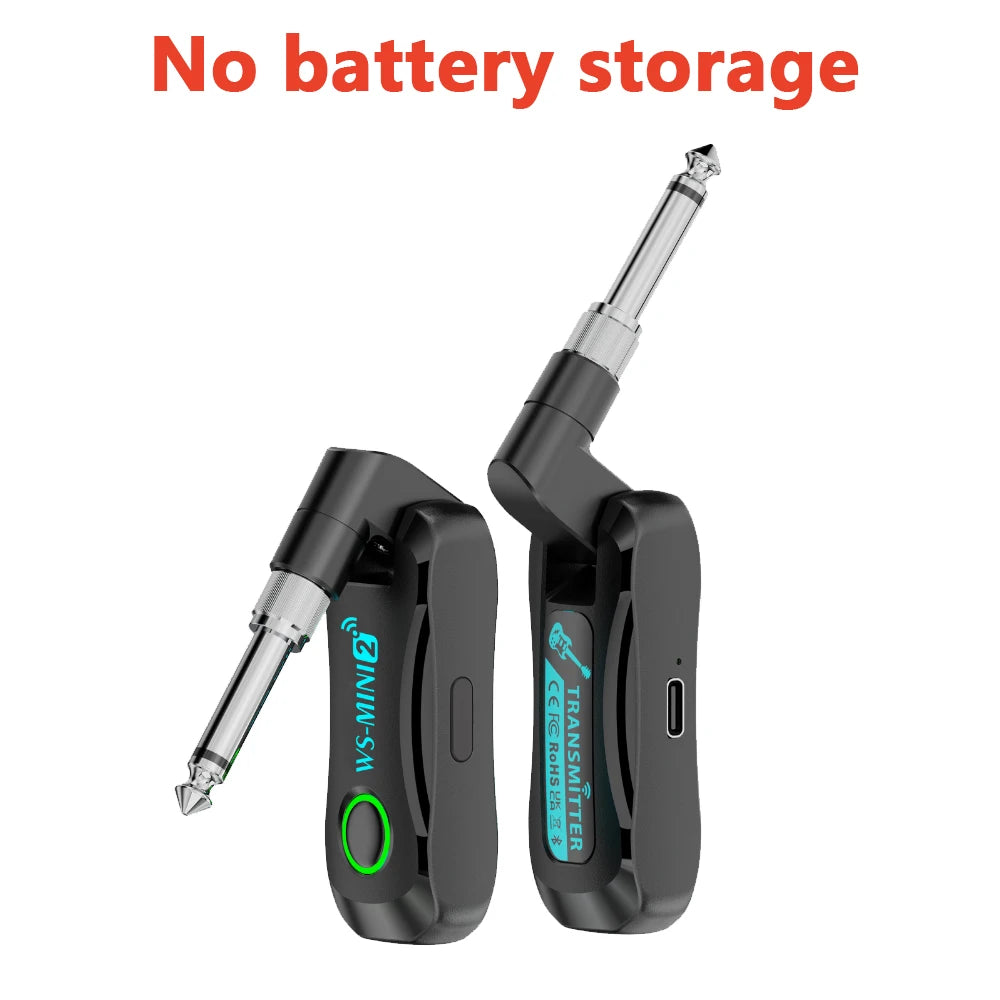 2.4GHz Mini Wireless Guitar System Rechargeable Audio Wireless Guitar Transmitter Receiver for Guitar Bass Electric Instruments