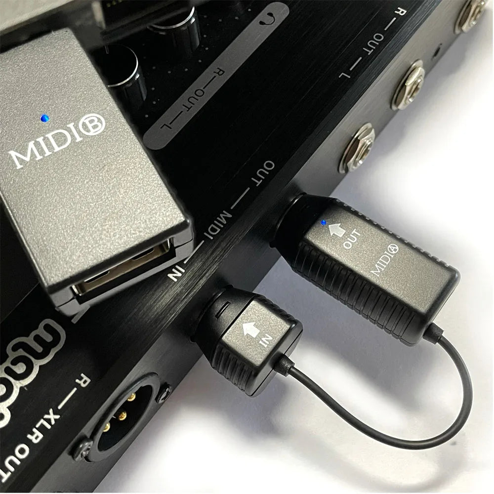 M-vave Wireless MIDI System Bluetooth MIDI Adapter 5-PIN DIN ,Instead of MIDI Cable for Piano Keyboard,Android,ios