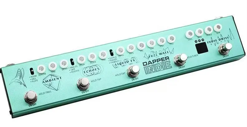 Valeton Dapper Electric Guitar Effects Single-Board Pre-Amplifier Distortion Overload Compression Reverb DI Box for Bass Players