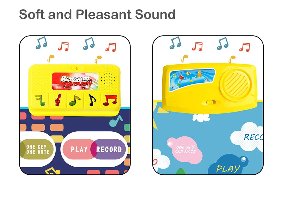 Kids Musical Piano Mat Duet Keyboard Play Mat 20 Keys Floor Piano with 8 Instrument Sound 5 Paly Modes Dance Pad Educatinal Toys