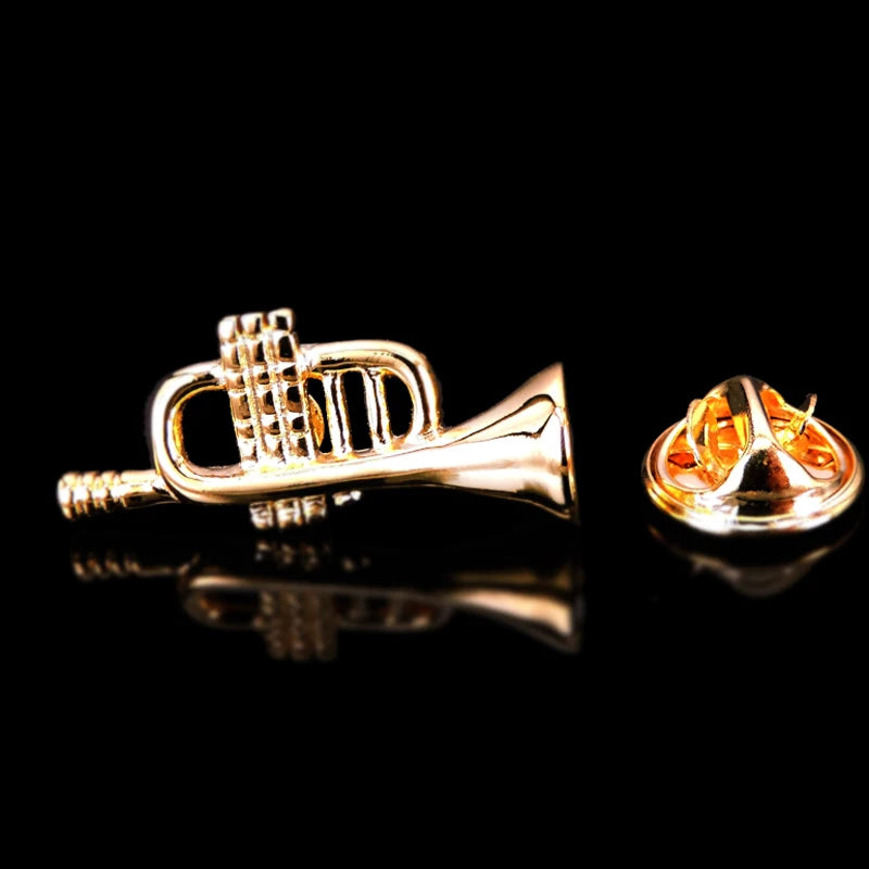Music equipment violin horn Saxophone Guitar Brooch fashion men and women Lapel Pin clothing backpack accessories Badge