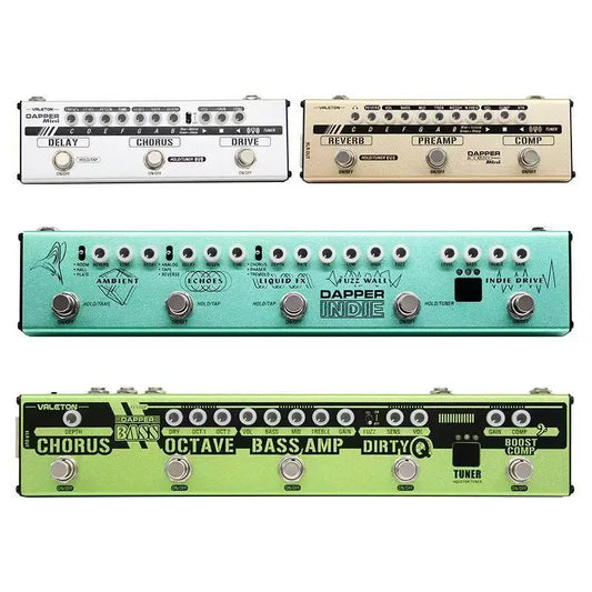 Valeton Dapper Electric Guitar Effects Single-Board Pre-Amplifier Distortion Overload Compression Reverb DI Box for Bass Players