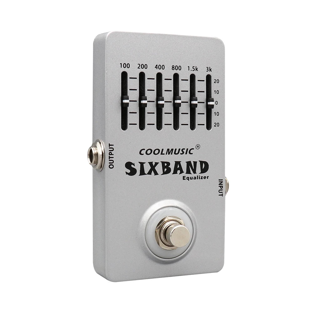 Electric Guitar Effect EQ Pedal Musical Instrument 6-Band Equalizer Full Metal Shell True Bypass Stringed Instrument Accessories