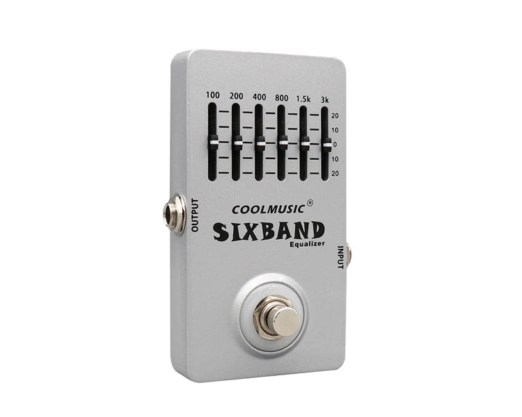 Electric Guitar Effect EQ Pedal Musical Instrument 6-Band Equalizer Full Metal Shell True Bypass Stringed Instrument Accessories