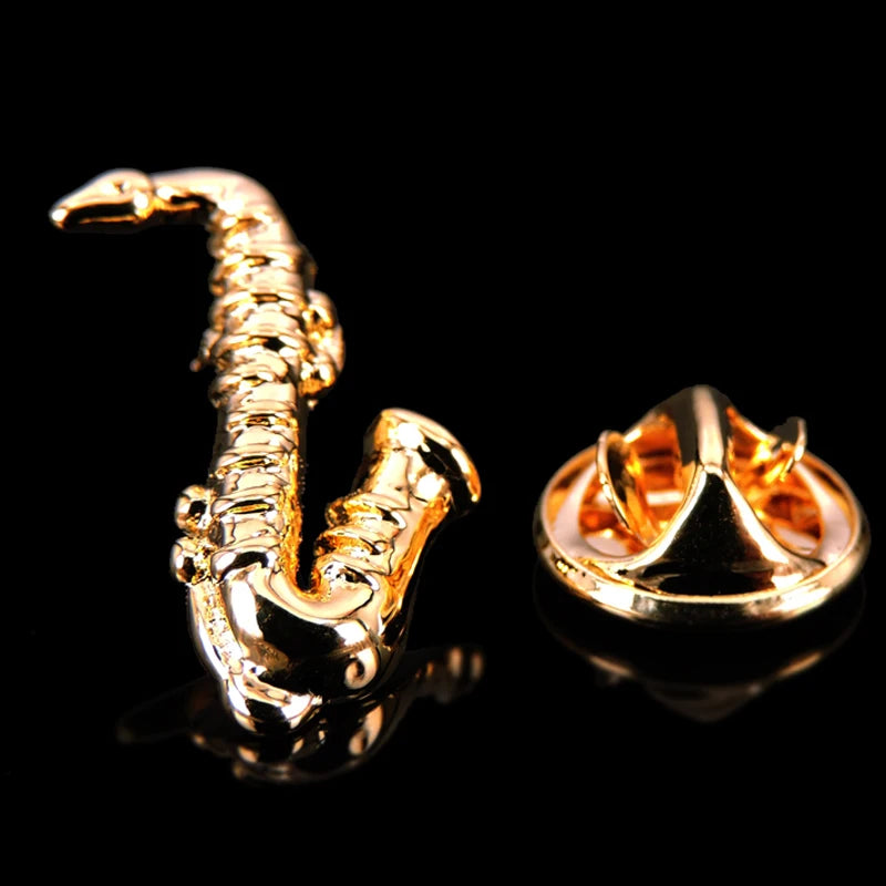 Music equipment violin horn Saxophone Guitar Brooch fashion men and women Lapel Pin clothing backpack accessories Badge