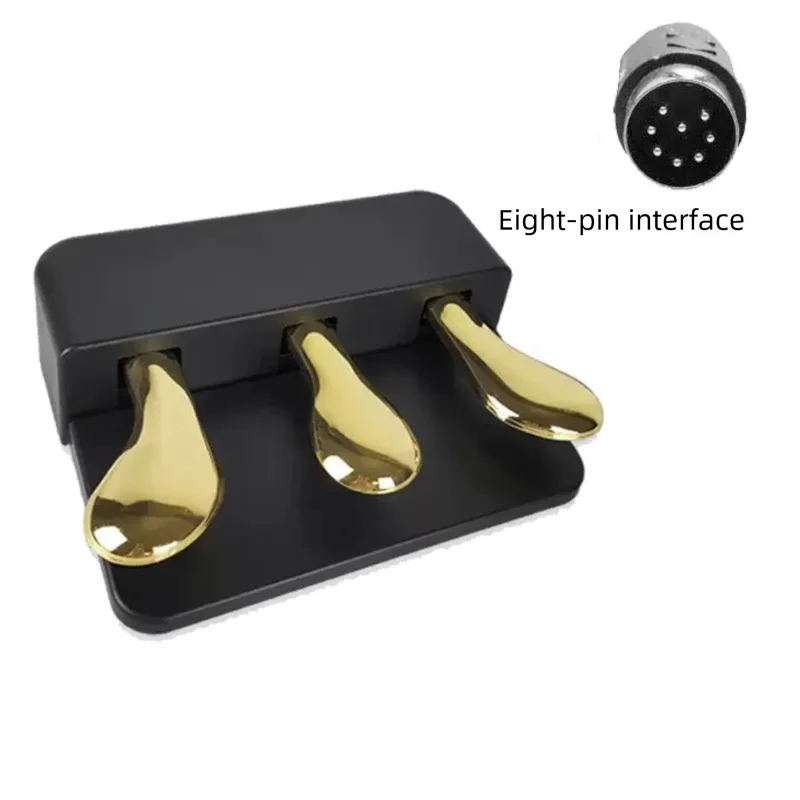 Piano sustain pedal, three foot electronic piano synthesizer, MIDI keyboard, foot pedal accessories