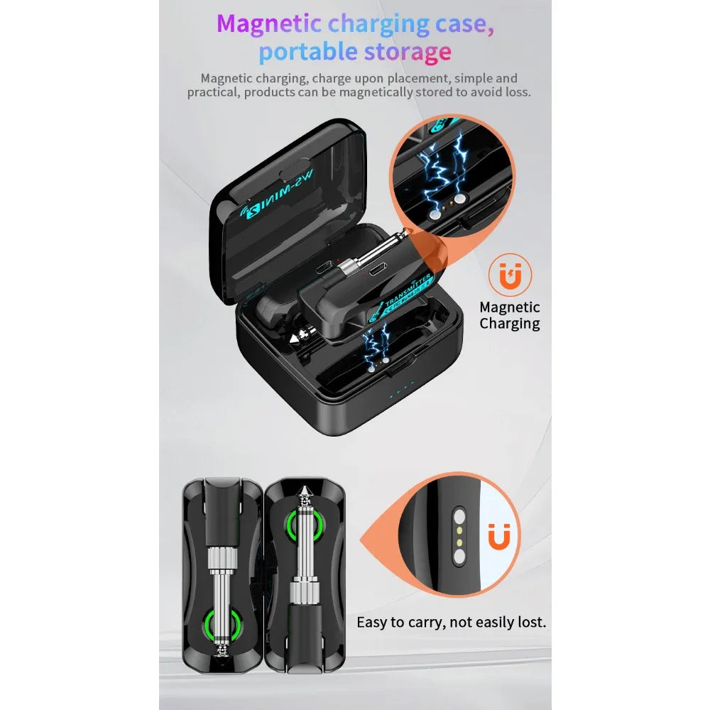 2.4GHz Mini Wireless Guitar System Rechargeable Audio Wireless Guitar Transmitter Receiver for Guitar Bass Electric Instruments