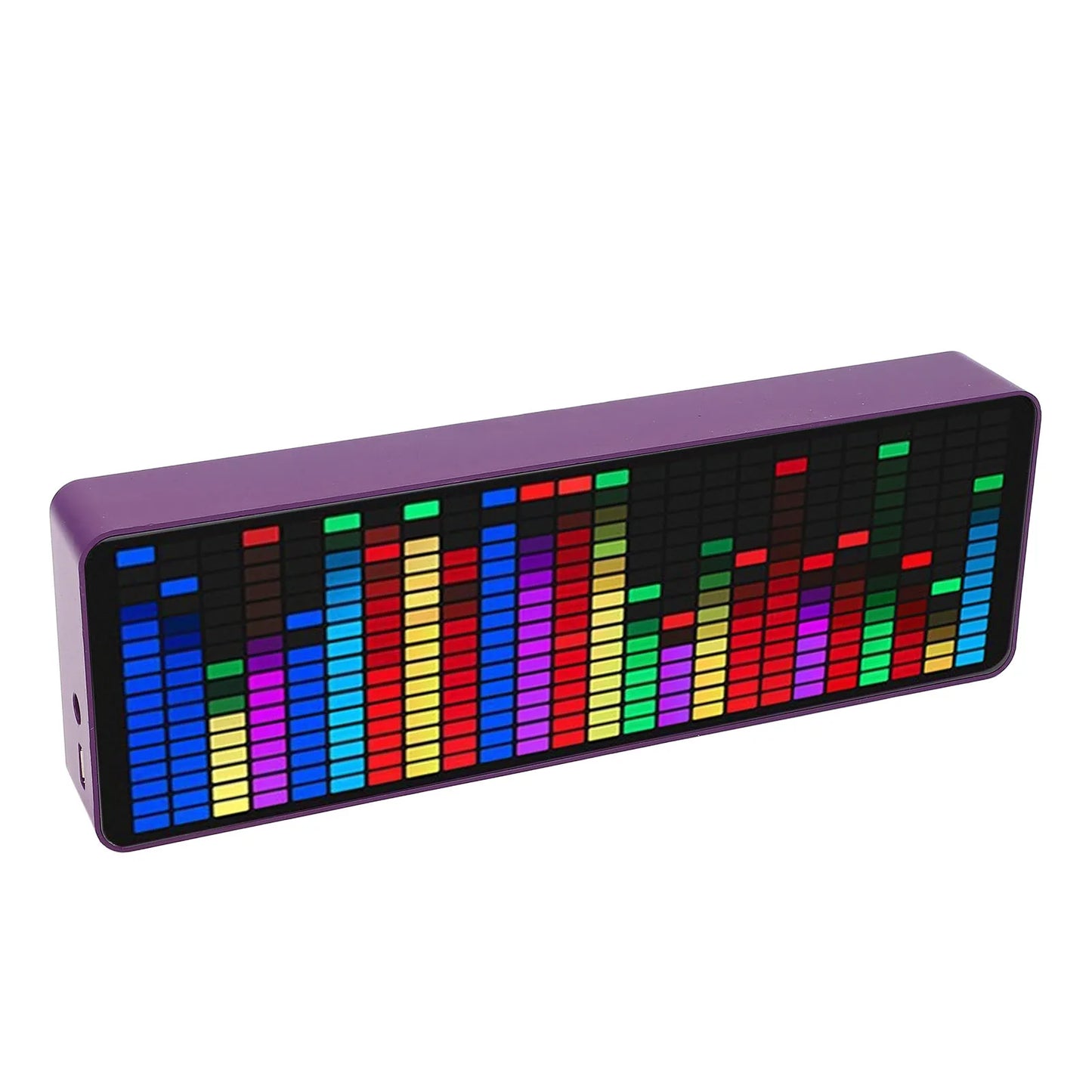 LED Music Spectrum Pickup Voice or Cable Control 5V USB 7 Color Modes 1624 Segments Music Rhythm Analyzer for Home Theater