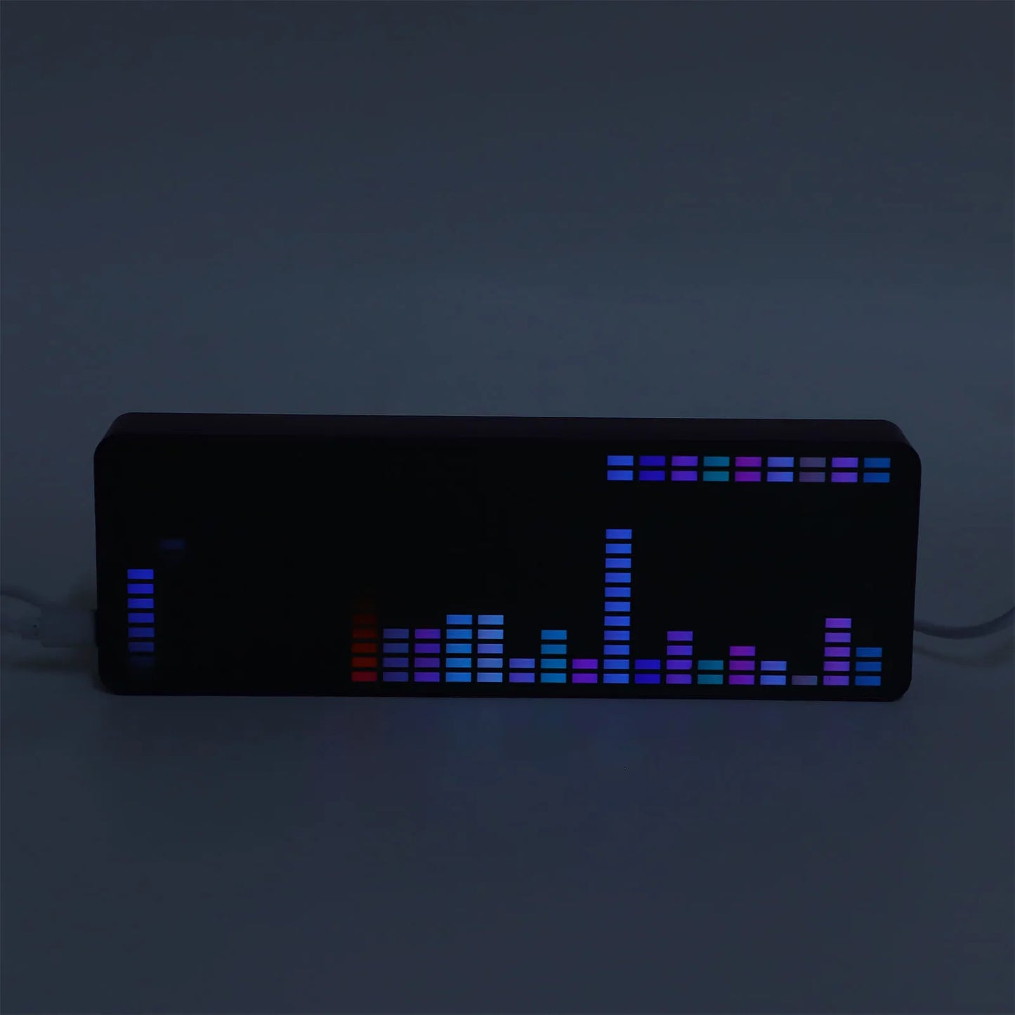 LED Music Spectrum Pickup Voice or Cable Control 5V USB 7 Color Modes 1624 Segments Music Rhythm Analyzer for Home Theater