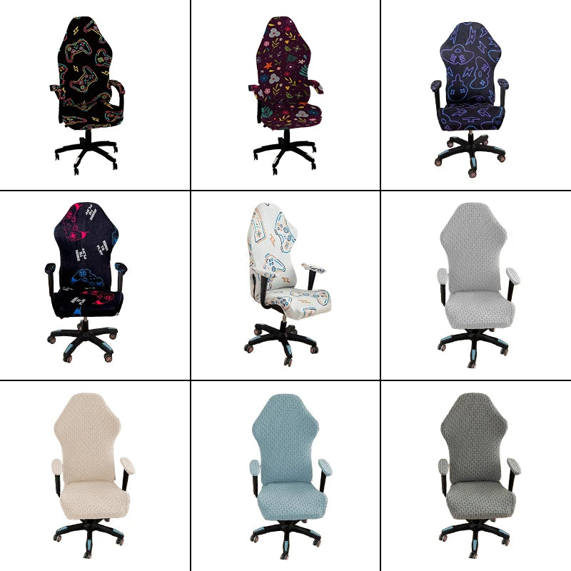 Office Gaming Chair Cover Armchair Slipcovers Computer Seat Cover Stretch Rotating Lift Universal Soft Protector Splicover New