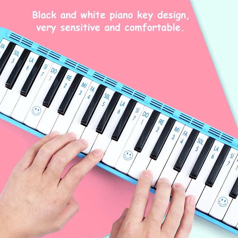 Melodica 32 Keys Pianica Mouth Organ Music Pipe Professional Musical Instrument Gaita Piano Melodic Tube Keyboard  Harp with Bag