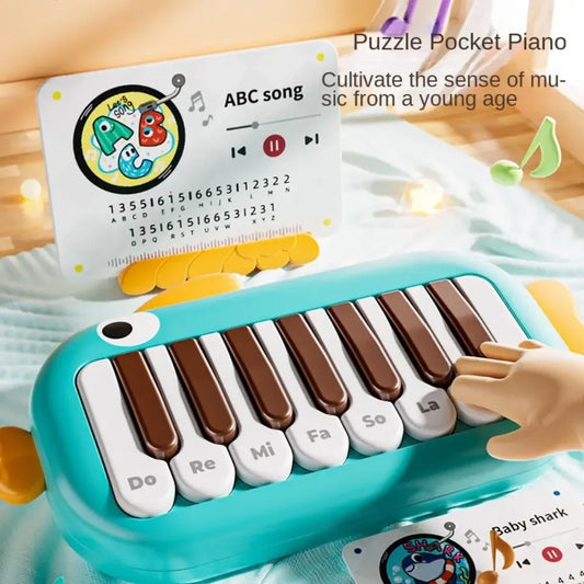 Baby Music instruments Montessori Electronic Multifunctional Music Pocket Piano Keyboard Toy Learning Educational Games for Kids