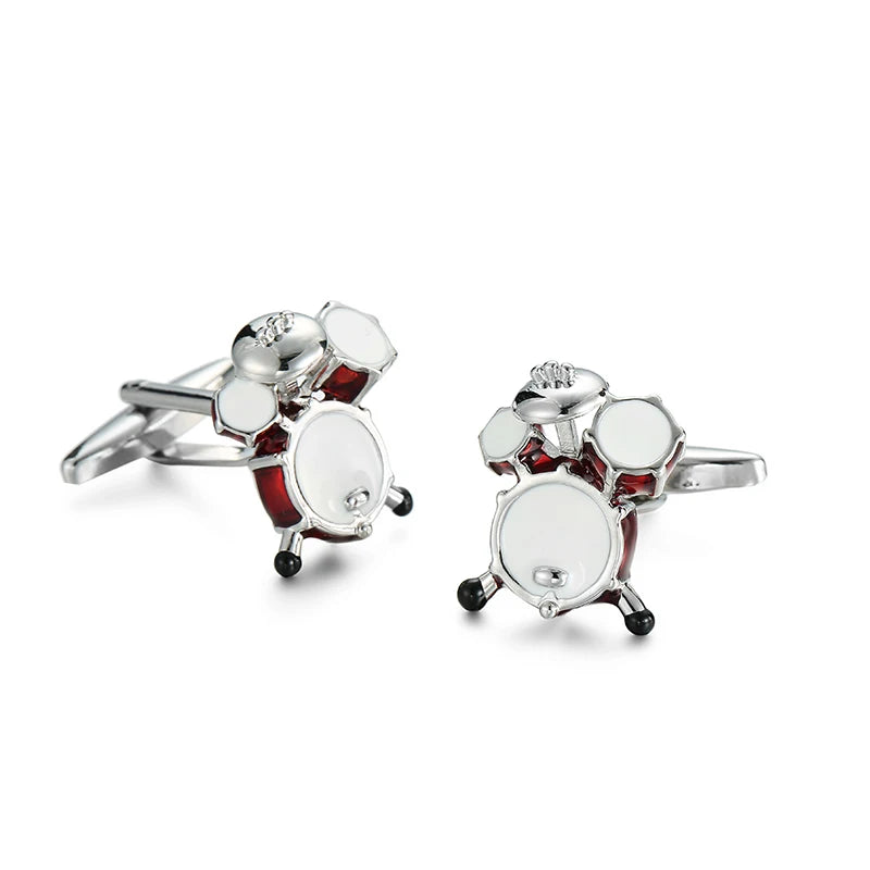 New music symbols music equipment design metal cufflinks copper material fashionable style men's French shirt cufflinks