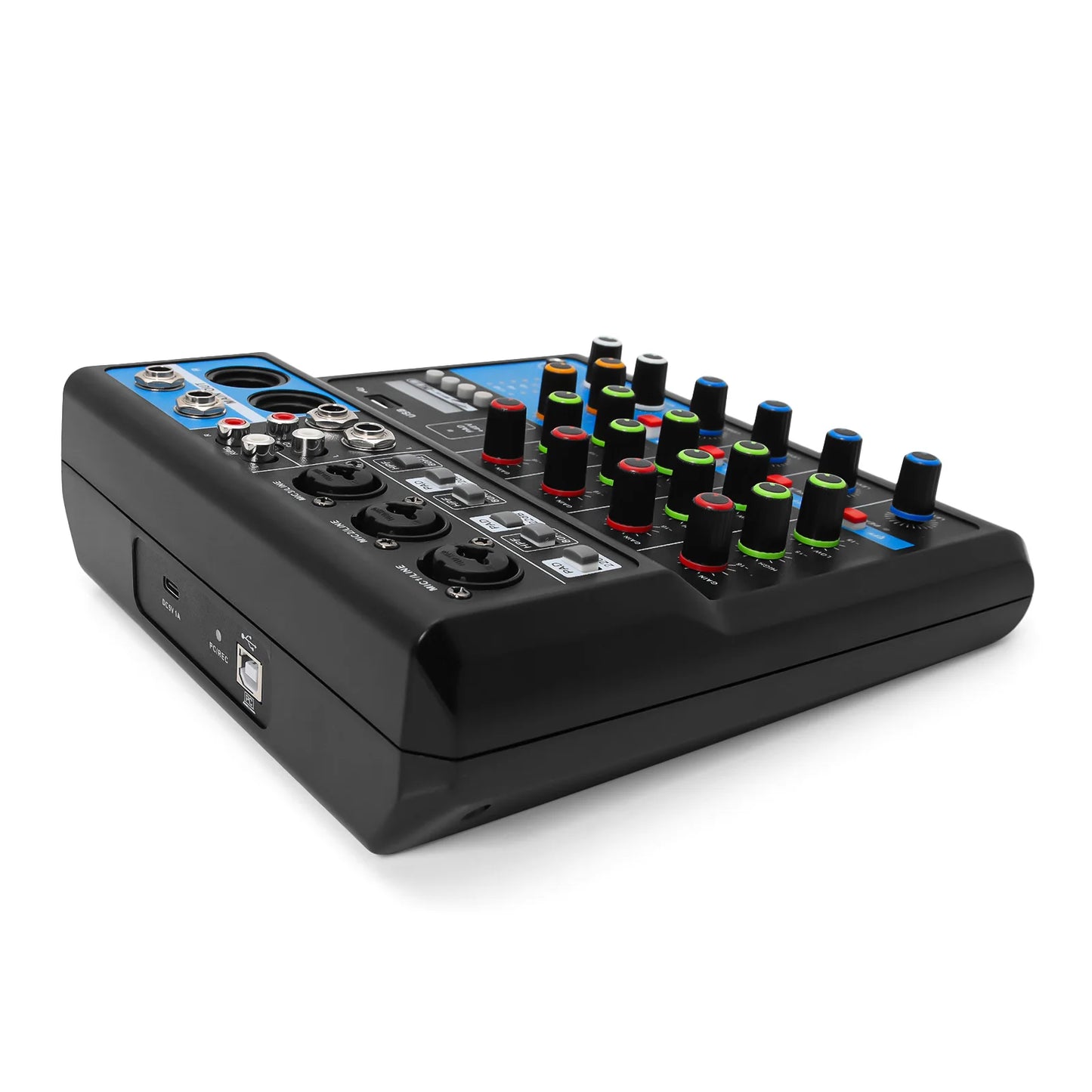 HD A4 A5 Sound Card Mixing Console Mixer Professional Audio 4 5 Channel Sound Mixer For Live Streaming DJ Audio Equipment