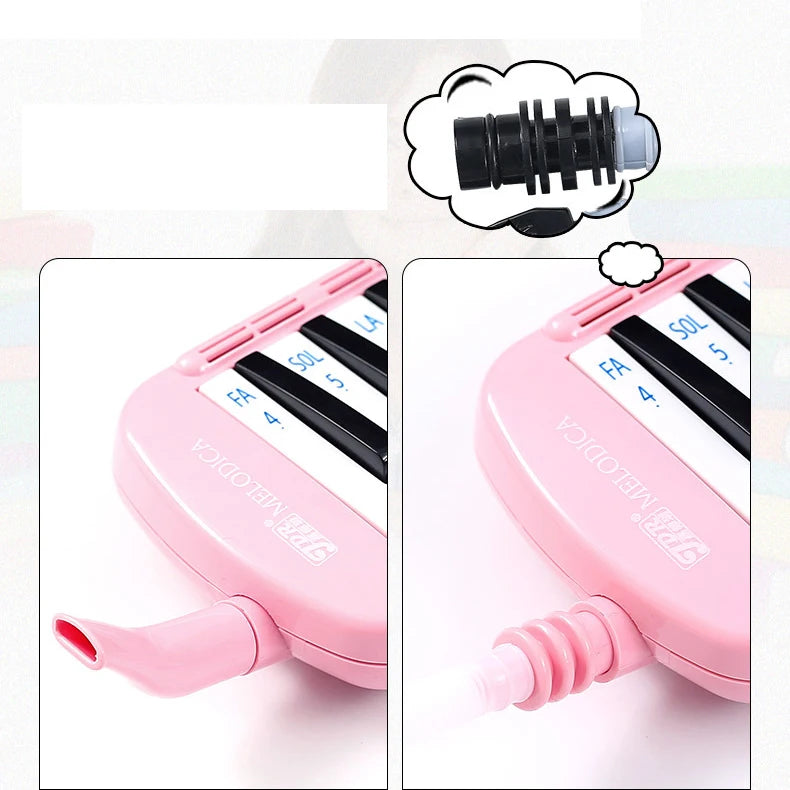 Melodica 32 Keys Pianica Mouth Organ Music Pipe Professional Musical Instrument Gaita Piano Melodic Tube Keyboard  Harp with Bag