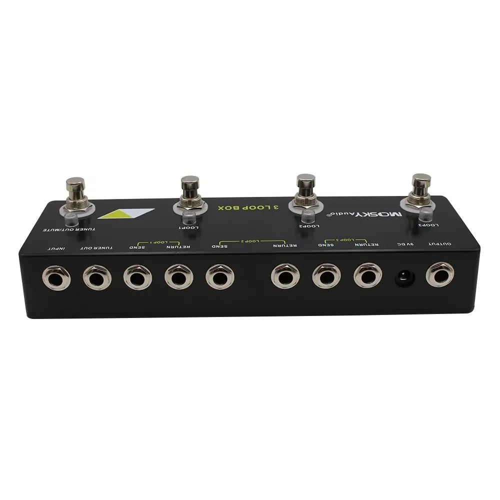 Mosky Audio 3 Loop Box Effect Pedal True Bypass with Tuner Mute Function