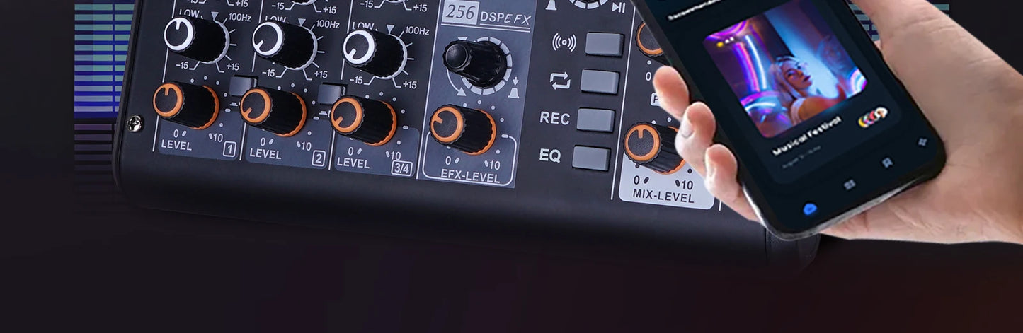 Sound card mixer mobile computer live broadcast network K song recording arranging suit belt USB reverberation 5V