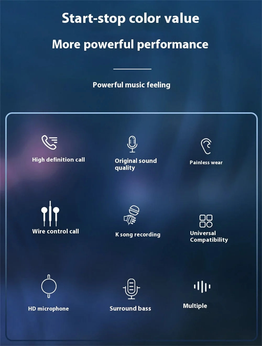 Wired In-ear Earphone In Ear Noise Cancellation Ergonomic Design Stereo Sports Music Headphones For Mobile Phone Everyday Use