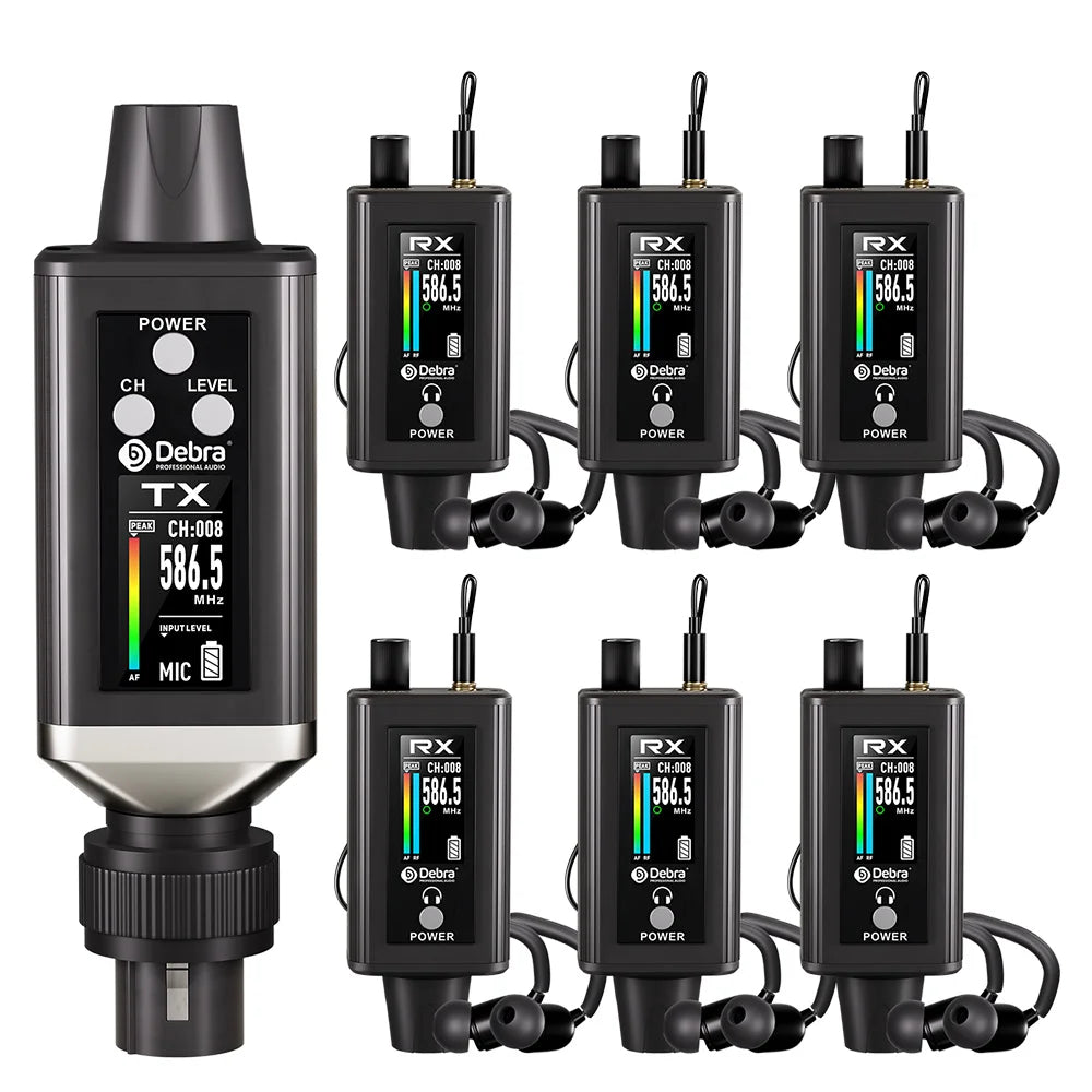 EMX-1 Wireless Monitoring System, Portable UHF Rechargeable Wireless System for Musical Instruments, Dynamic Wired Microphone