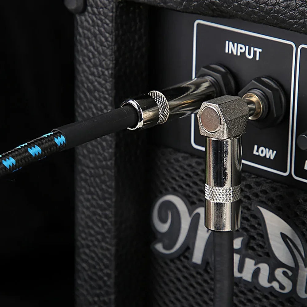 Guitar Cable1.5m/3m/5m/10m Electronic Instrument Cable Straight Elbow Bass Amplifier Cable Electric Guitar Bass Audio Mono Cable