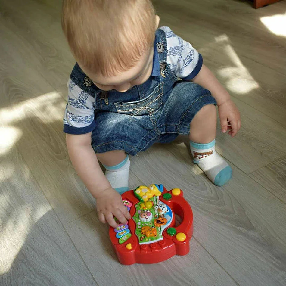 Kids Cartoon Piano Keyboard Game with Animal Sounds Flashing Light Music Baby Instrument Music Toys Educational Toys Kids Gifts
