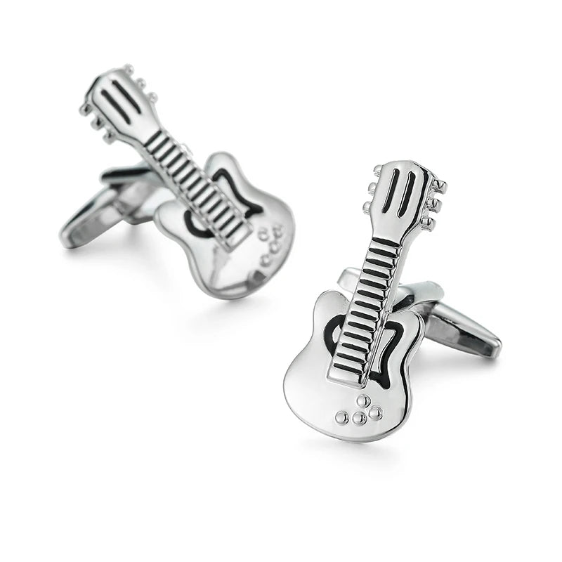 New music symbols music equipment design metal cufflinks copper material fashionable style men's French shirt cufflinks
