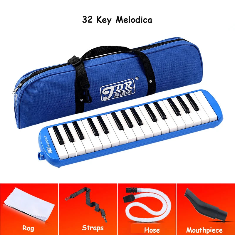 Melodica 32 Keys Pianica Mouth Organ Music Pipe Professional Musical Instrument Gaita Piano Melodic Tube Keyboard  Harp with Bag