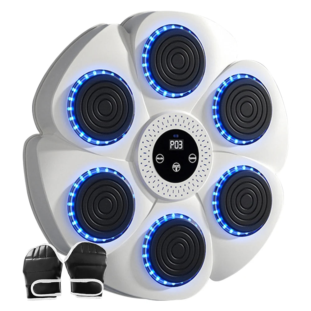 Music Boxing Machine Music Boxing Puncher Wall Mounted Smart Bluetooth-Compatible Boxing Machine Type C Charging for Kids Adults