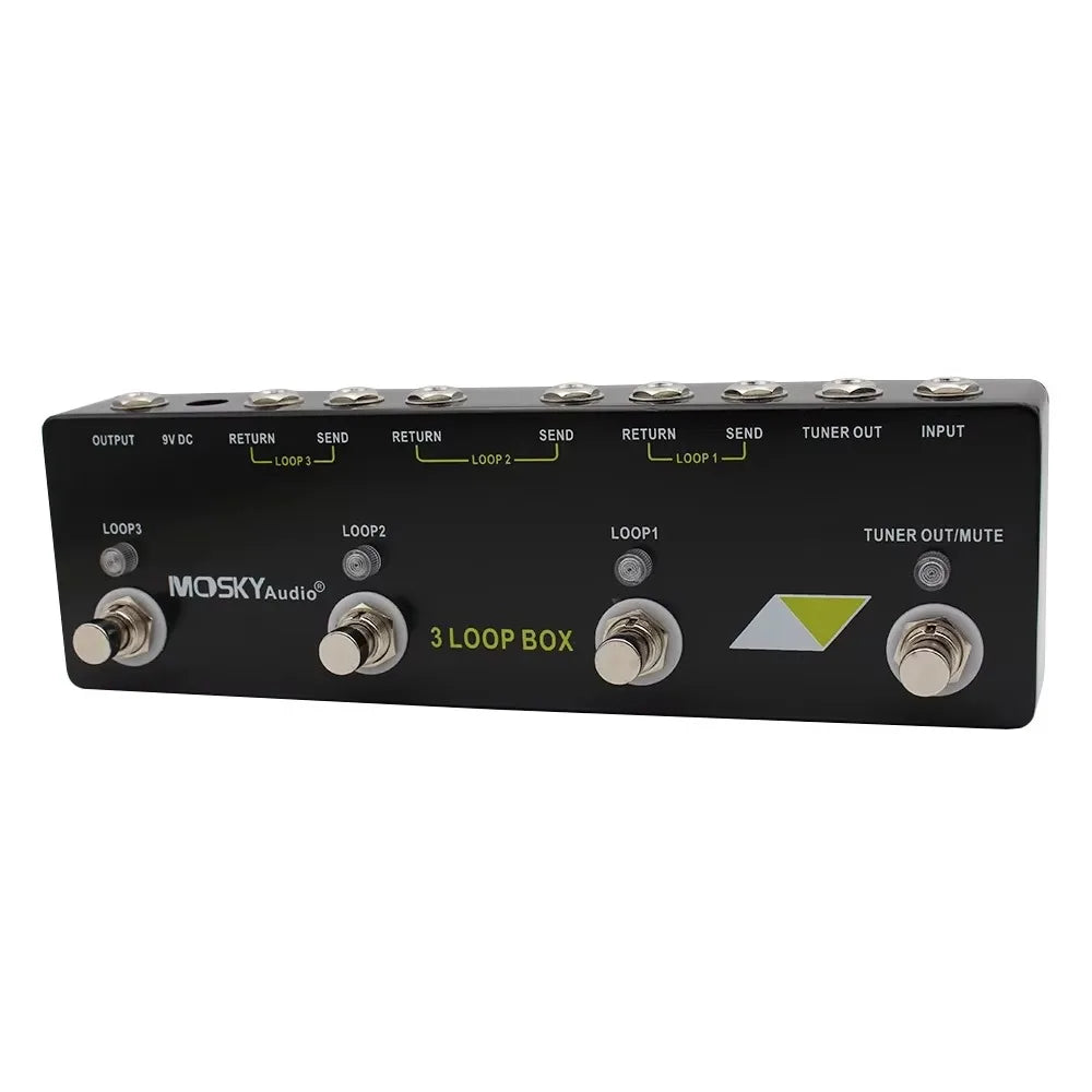 Mosky Audio 3 Loop Box Effect Pedal True Bypass with Tuner Mute Function