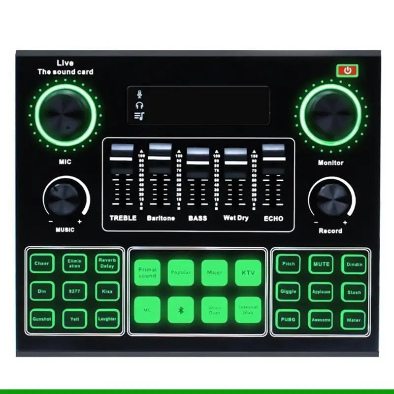 U55C USB External Mixer Sound Board 1Set Mixer Sound Board Mobile Computer for Microphone Streaming Recording