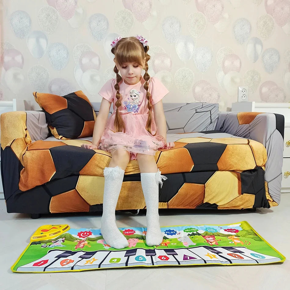 Kids Musical Piano Mat with 8 Animal Sounds Toddlers Floor Keyboard Dance Mat Baby Mat Musical Carpet Educational Toy Kids Gifts