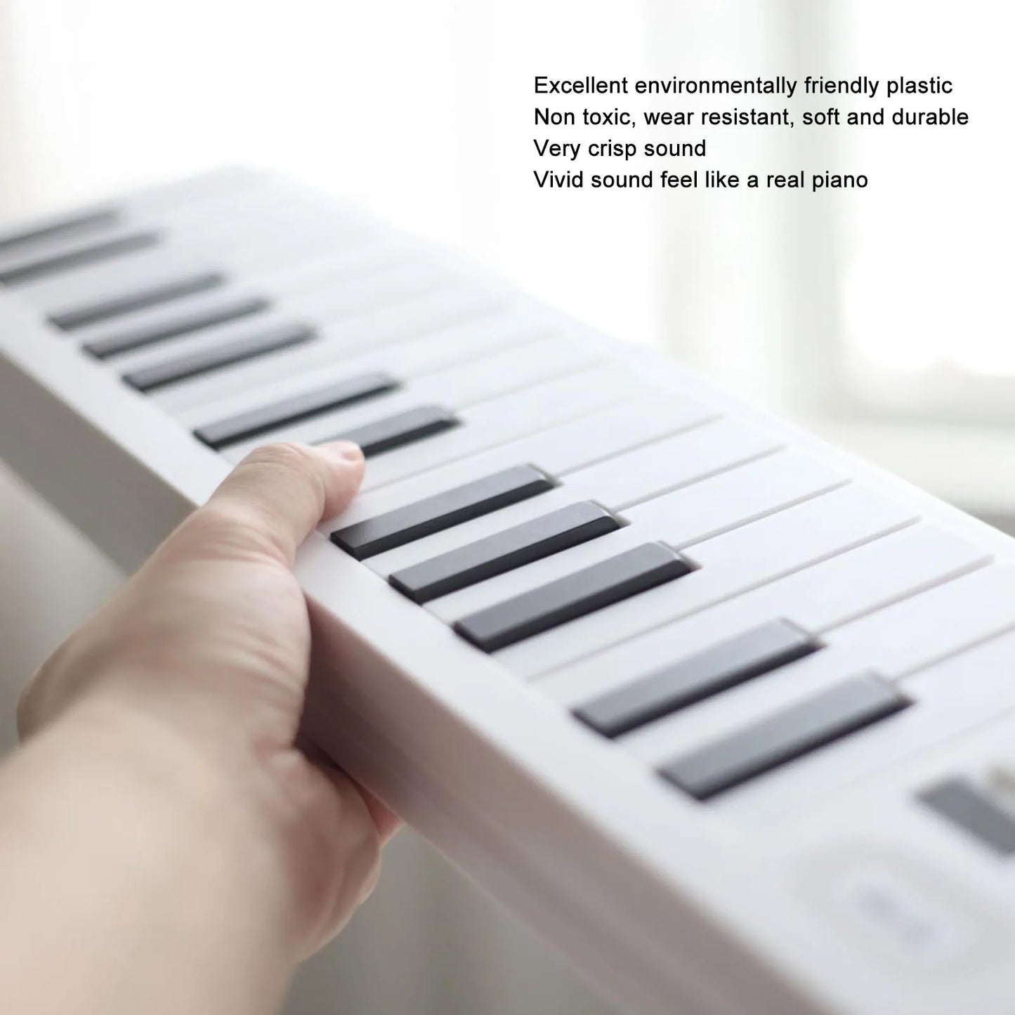61 Key Foldable Piano Keyboard 61 Key Foldable Piano Portable Keyboard Folding Electronic Instrument  with Recording Playback