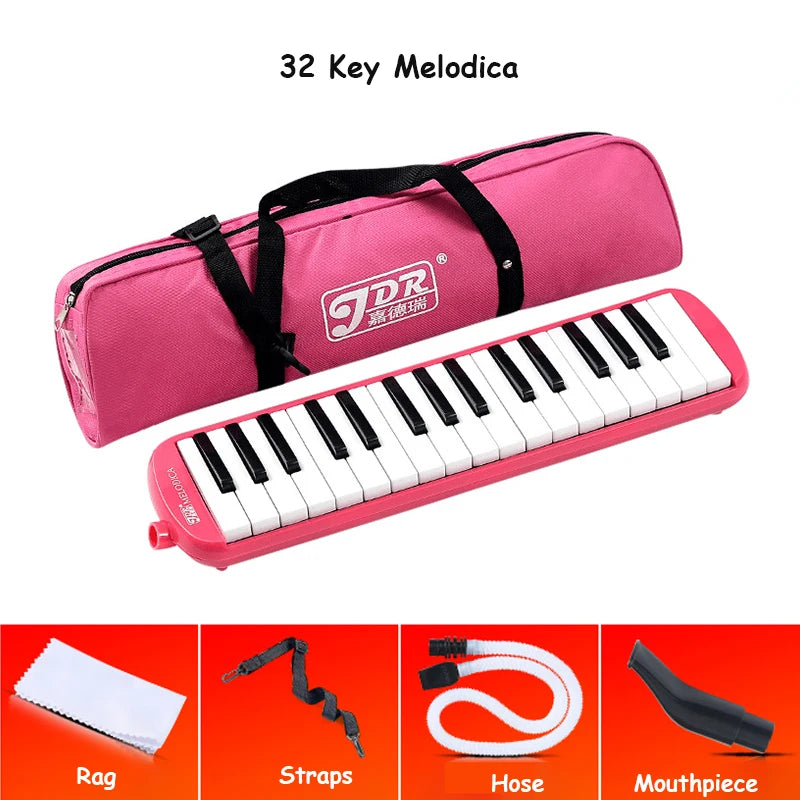 Melodica 32 Keys Pianica Mouth Organ Music Pipe Professional Musical Instrument Gaita Piano Melodic Tube Keyboard  Harp with Bag