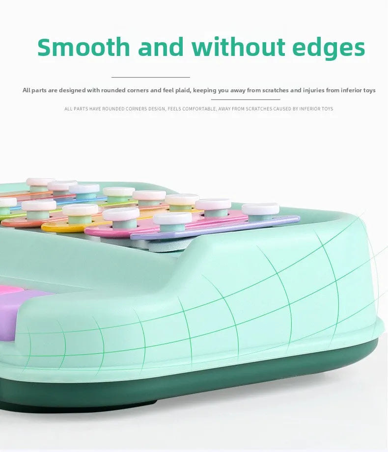 8-Note Xylophone Piano 2-in-1 Early Educational Musical Toy with Mallets for Baby Toddlers Montessori Learning Instrument Girls