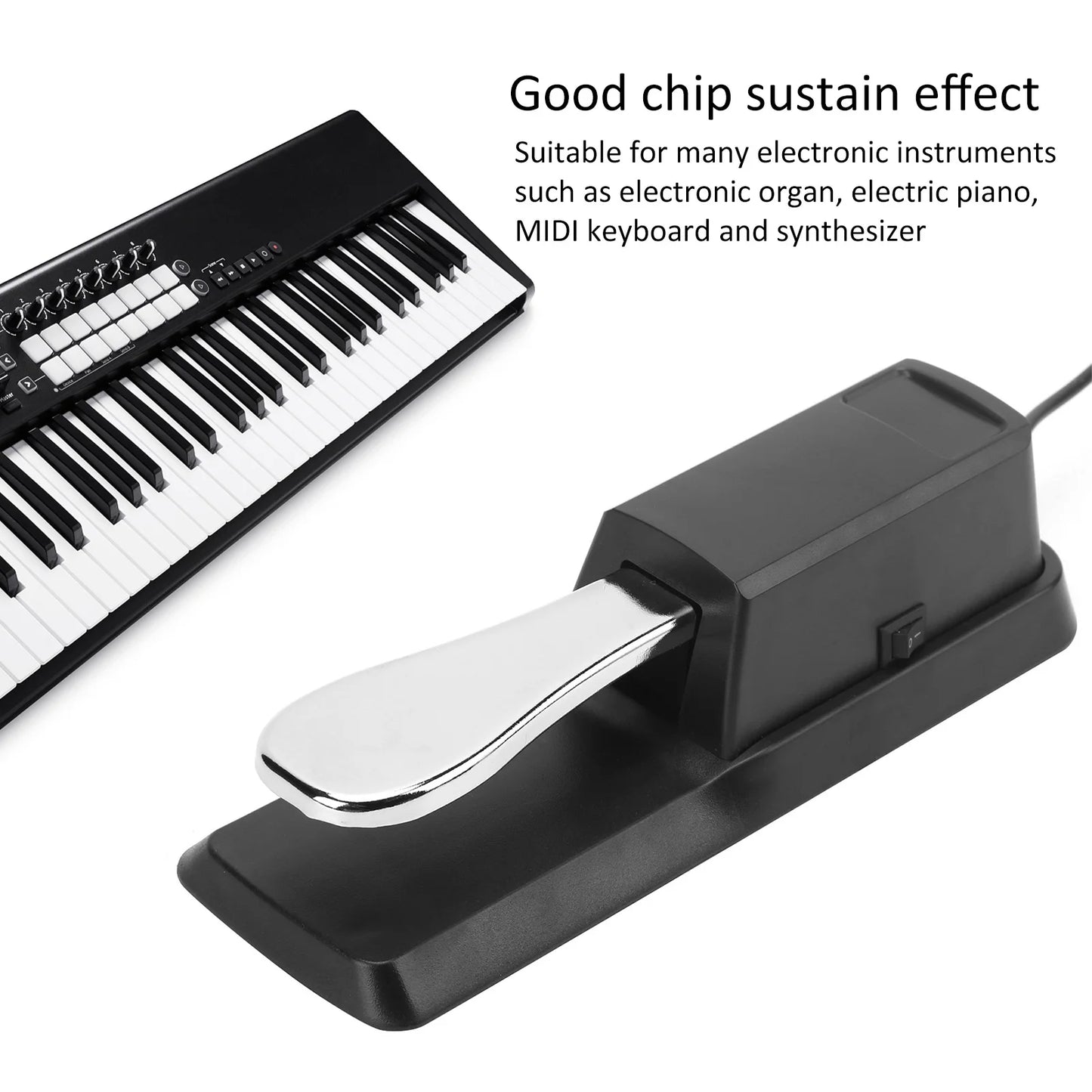Digital Piano Pedal Sustain Pedal  Instrument Accessories for Electric Piano MIDI Keyboard Synthesizer