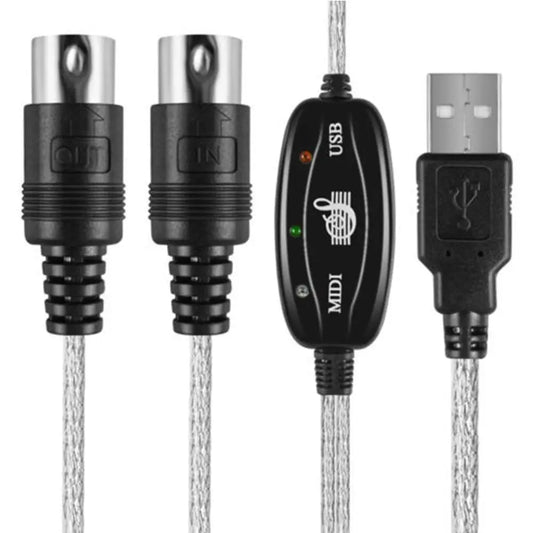 for Electric Piano for Keyboard PC USB In Out Audio Music Line Drum Adapter MIDI Cable USB IN-OUT Converter MIDI to USB Cable