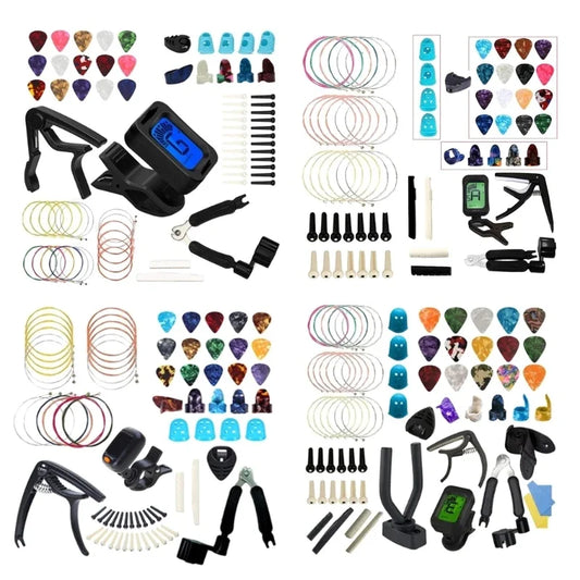 Guitar Accessories Full Kit Guitar Picks & Capo & Tuner & Guitar Strings & Strap Locks & Pick Holder & Fret Wire