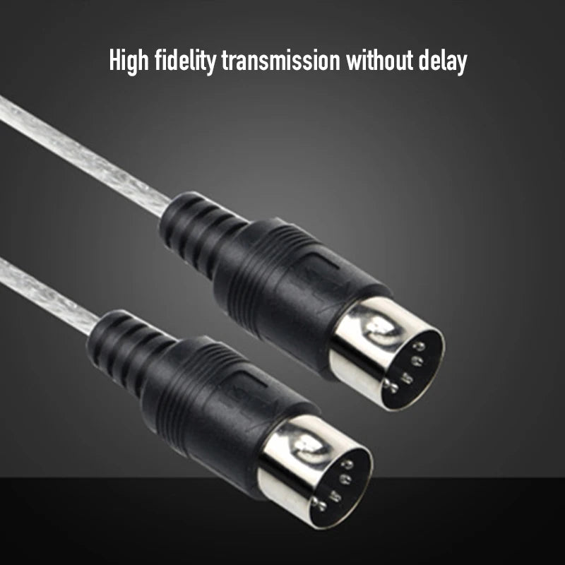MIDI to USB IN-OUT Music to PC 5 Pin Electronic Keyboard Audio Converter Adapter Cord Musical Enjoyable Instrument Supplies