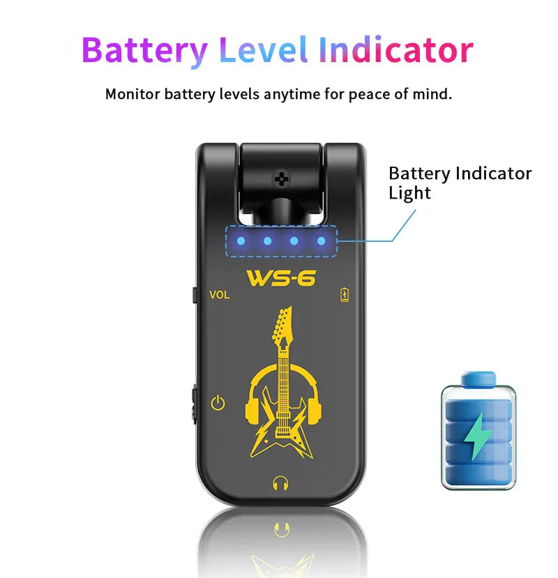 Guitar Mini Amplifier, Portable, Rotatable Audio Head, Rechargeable Battery for Guitar Practice