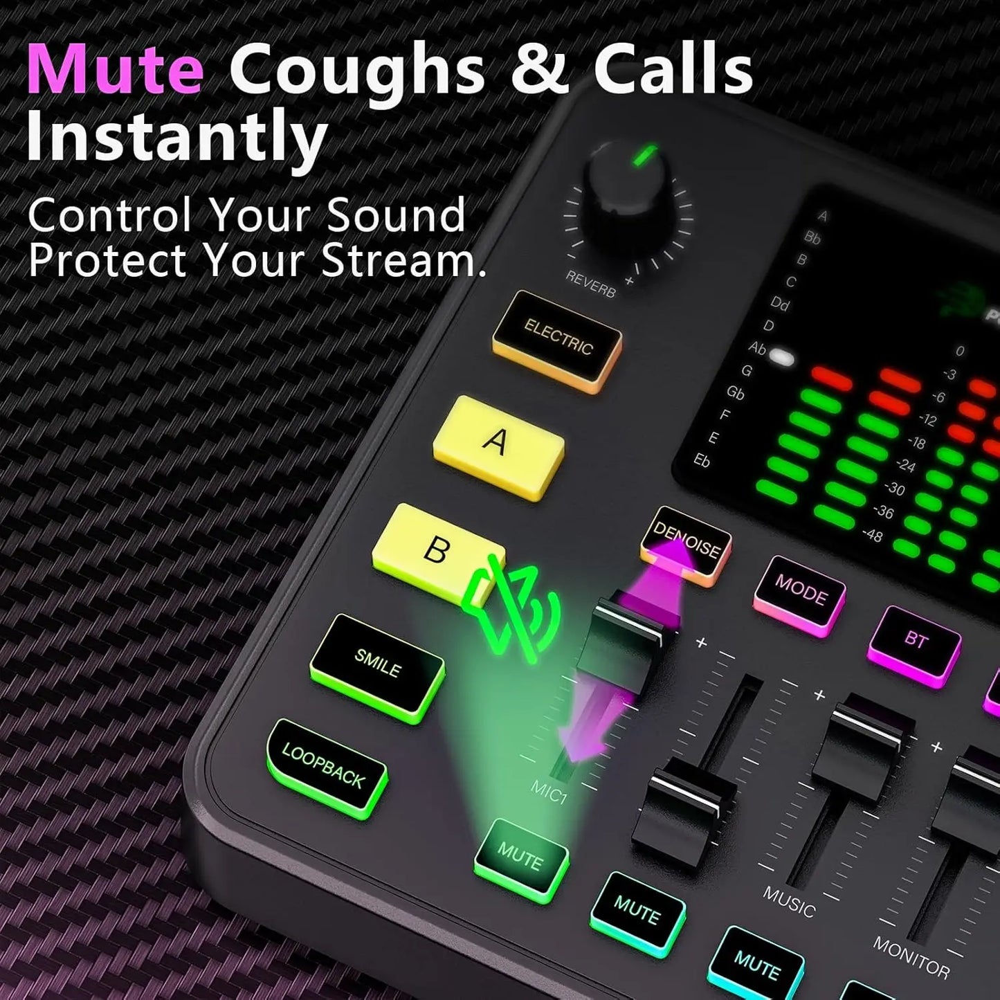 PUPGSIS Podcast Equipment Bundle Audio mixer All-in-One Podcast Production Studio with 3.5mm Microphone for Live Streaming, Game