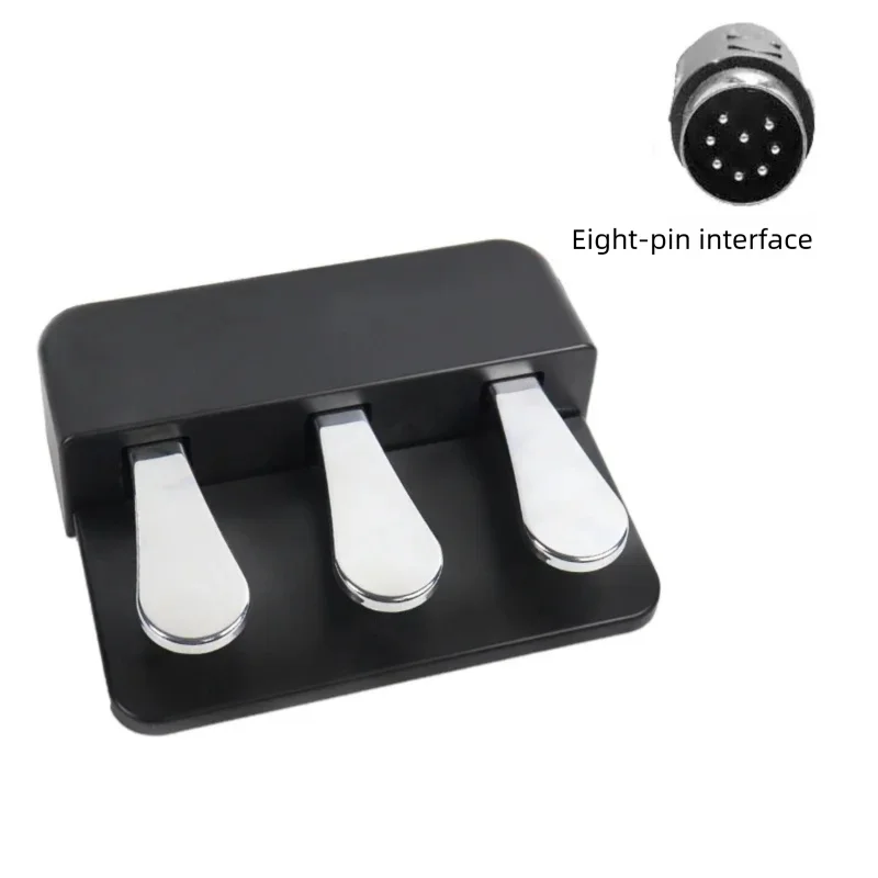 Piano sustain pedal, three foot electronic piano synthesizer, MIDI keyboard, foot pedal accessories
