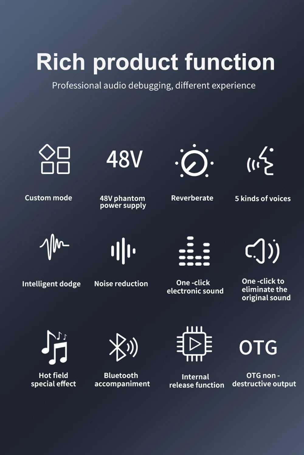 Zealsound Professional Podcast Live SoundCard Equipment Bundle with 48V XLR Microphone for PC Recording Singing Streaming Gaming