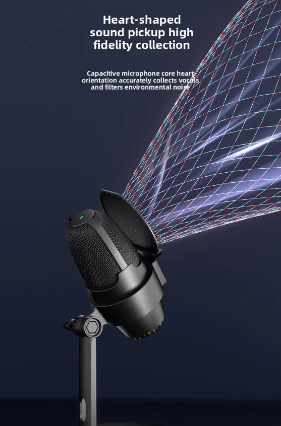 GOOERMI M9 Professional Podcast Equipment Kit Wired Microphone Portable Live Stream Studio Recording Condenser Gaming Microphone