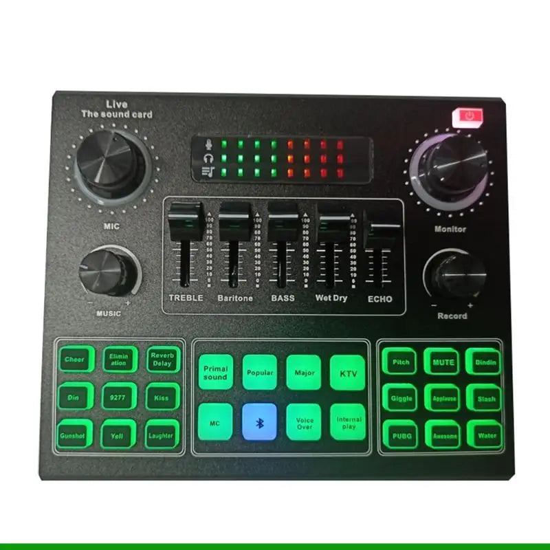 U55C USB External Mixer Sound Board 1Set Mixer Sound Board Mobile Computer for Microphone Streaming Recording
