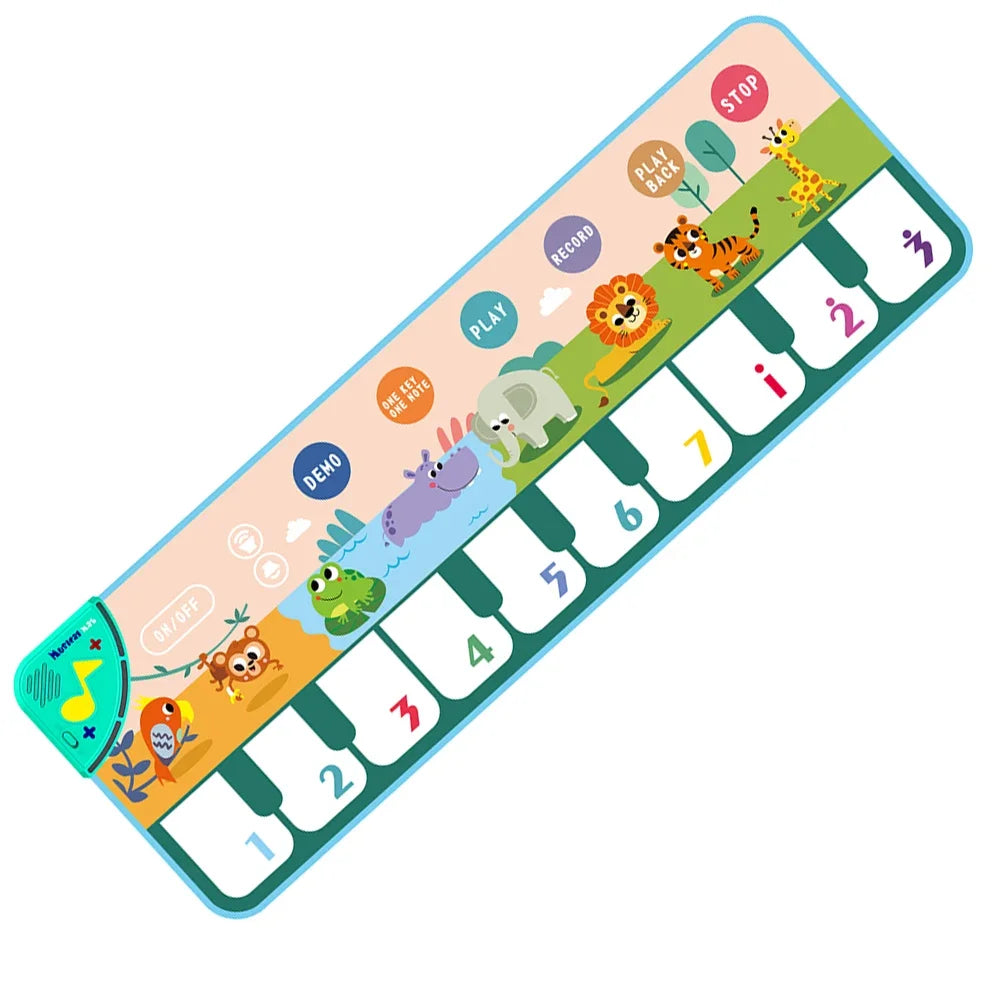 Kids Musical Piano Mat with 8 Animal Sounds Toddlers Floor Keyboard Dance Mat Baby Mat Musical Carpet Educational Toy Kids Gifts